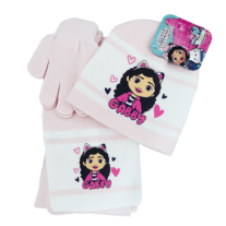 Conjunto Gorro+Cachecol+Luvas Gabby Rosa