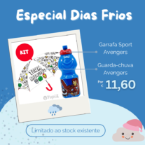 Kit Guarda-Chuva + Garrafa Sport Avengers