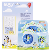 Kit Bluey Conjunto Colorir 16 Peças + Set Refeição