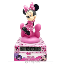 Candeeiro 3D com Despertador Minnie Mouse