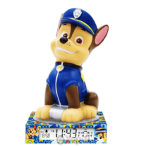 Candeeiro 3D com despertador Patrulha Pata - Chase