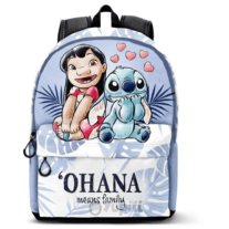 Mochila Escolar Disney Stitch Couple 44cm