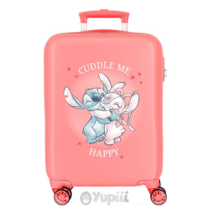 Mala Trolley de Viagem Stitch Cuddle Me Coral ABS 55cm