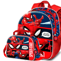 Conjunto Mochila e Lancheira 3D Spiderman Stronger