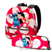 Conjunto Pré-Escolar Stitch "Kiss" Mochila 33cm e Estojo