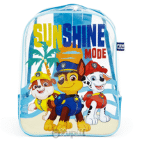Mochila de Praia Transparente Patrulha Pata 31x25x23cm