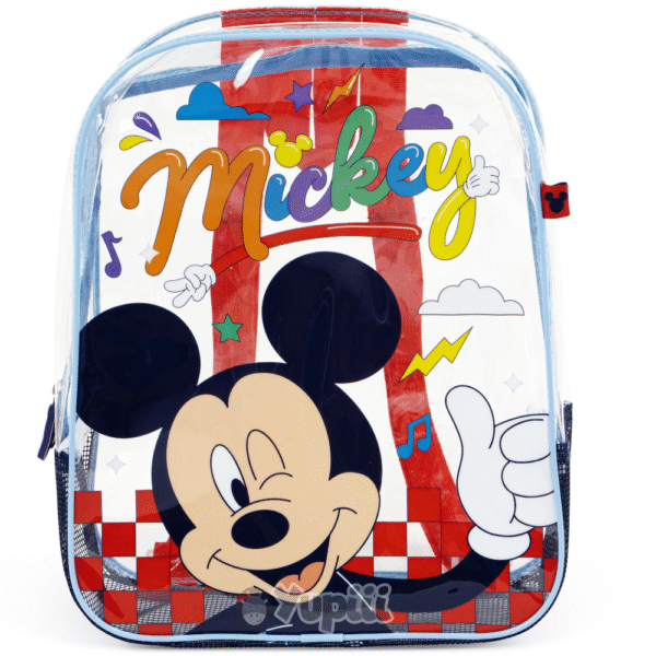 Mochila de Praia Transparente Mickey 31x25x23cm