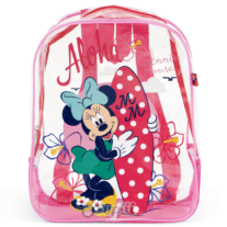 Mochila de Praia Transparente Minnie 31x25x23cm