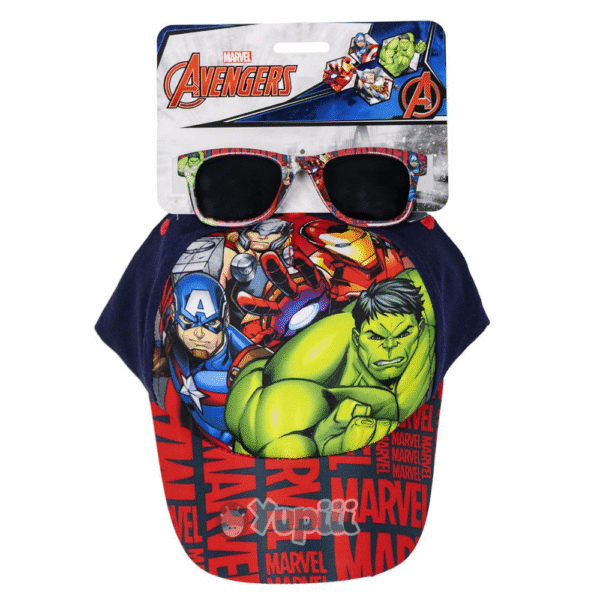 Conjunto Avengers Chapéu + Óculos de Sol