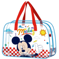 Bolsa Grande de Praia Transparente Mickey 35x50x24cm