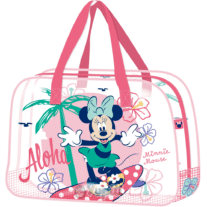 Bolsa Grande de Praia Transparente Minnie 35x50x24cm