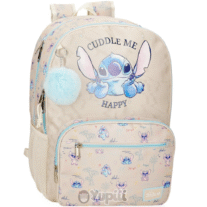 Mochila Escolar Stitch "Cuddle Me" 44cm 2 compartimentos