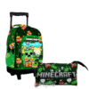 Conjunto Escolar Minecraft Trolley + Estojo