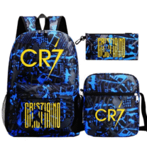 Conjunto Escolar Cristiano Ronaldo - Mochila + Estojo + Lancheira