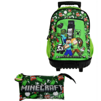 Conjunto Escolar Minecraft Trolley + Estojo