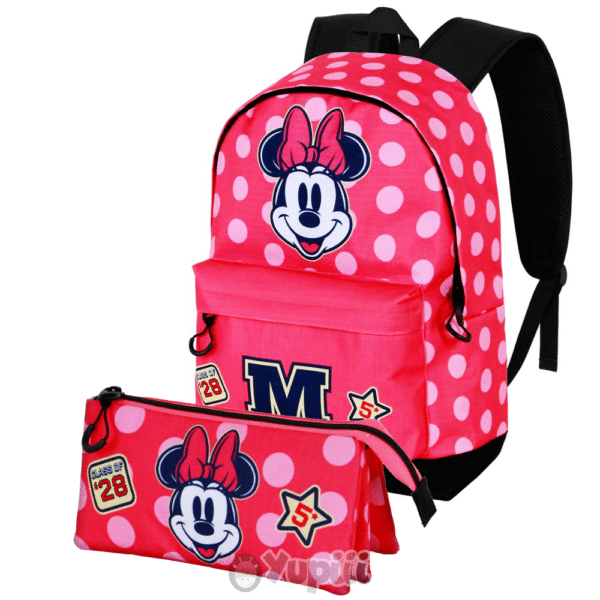Conjunto Escolar Minnie Class Mochila 44cm + Estojo