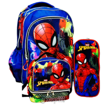 Conjunto Escolar Spiderman Colour Mochila 43cm + Estojo + Lancheira