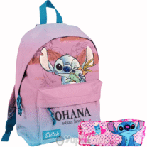 Conjunto Escolar Stitch Ohana Disney Mochila + Estojo