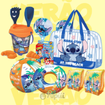 Conjunto Stitch Mega Verão - Praia e Piscina