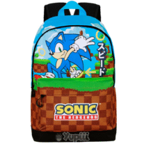 Mochila Escolar Sonic Multicolour Greenhill 44cm adaptável