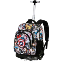 Trolley Escolar Capitão América Comic Marvel 47cm