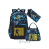 Conjunto Escolar Cristiano Ronaldo - Mochila + Estojo + Lancheira Blue