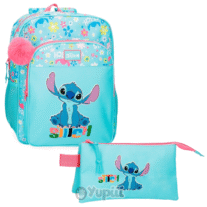 Conjunto Escolar Stitch Aloha - Mochila + Estojo