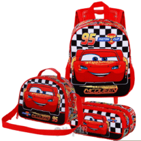 Conjunto Pré-Escolar Cars - Trolley+ Lancheira + Estojo