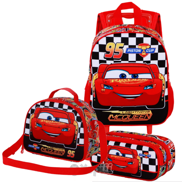Conjunto Pré-Escolar Cars - Trolley+ Lancheira + Estojo