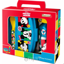 Conjunto Mickey Fun-Tastic Sanduicheira, Talheres e Cantil 4 Peças