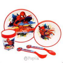 Conjunto de Refeição Antiderrapante Spiderman 5 peças