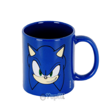 Caneca Sonic Face Azul Sega