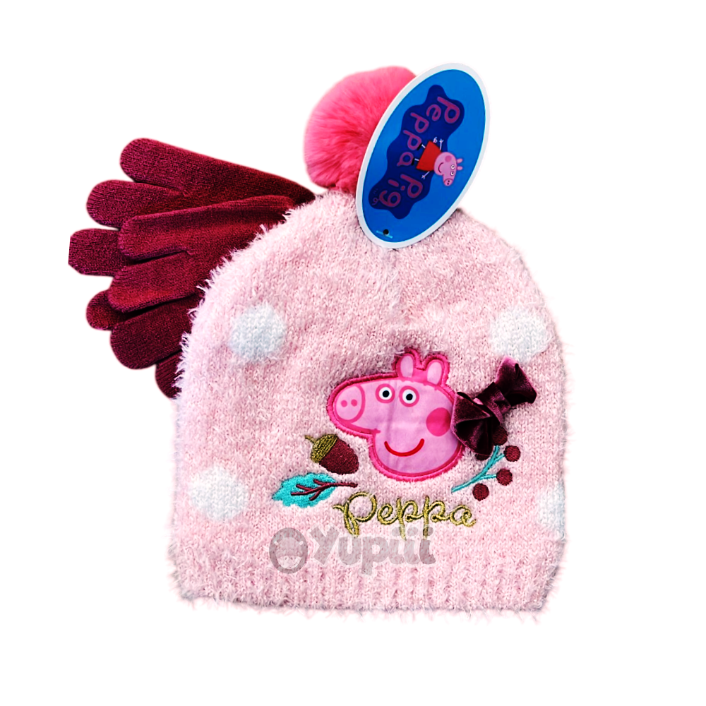 conjunto-gorro-luvas-peppa-pig