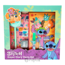 Stitch Set Diario Caneta e Acessórios Decorativos