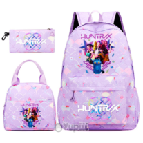 Conjunto Escolar K-Pop Demon Hunters Estojo Mochila Lancheira