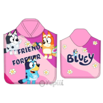 Poncho-Toalha de Praia Bluey Rosa 110x55cm