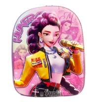 Mochila Pré-Escolar 3D Guerreiras K-Pop Rumi