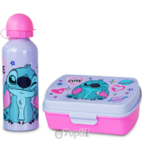 Set refeição Stitch Disney - Sanduicheira + Garrafa de Alumínio 500ml