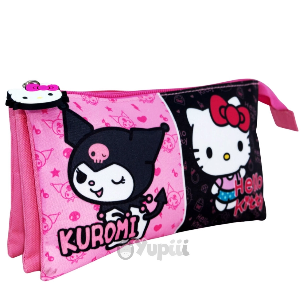 estojo-triplo-kuromi-hello-kitty