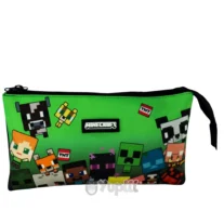 Estojo Triplo Minecraft Characters