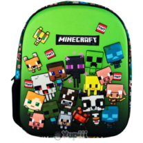 Mochila Pré-Escolar 3D Minecraft Characters 30cm