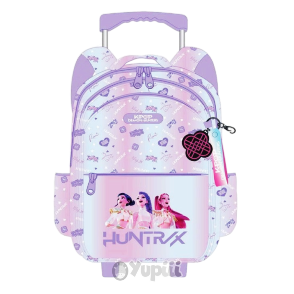 Trolley Guerreiras K-Pop Demon Hunters Violeta 3 Compartimentos