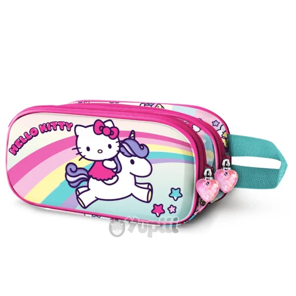 Estojo Duplo 3D Hello Kitty Unicórnio