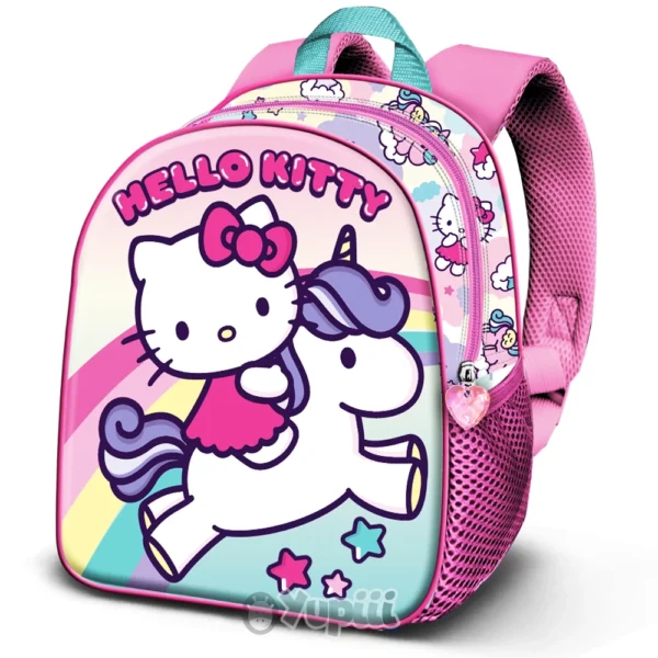 Mochila Escolar Hello Kitty Unicórnio 38cm Adaptável