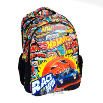 Mochila Escolar Hot Wheels Race to Win 3 Compartimentos