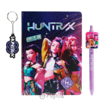 Conjunto Caderno + Caneta + Porta-Chave Guerreiras K-Pop