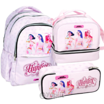 Conjunto Escolar Guerreiras K-Pop - Mochila, Estojo e Lancheira Térmica