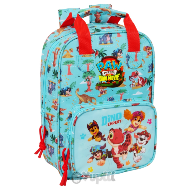 Mini Mochila Infantil Patrulha Pata Dino Rescue 28cm