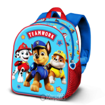 Mochila Pré-Escolar Patrulha Pata Team Work 3D 30cm