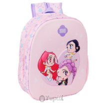 Mochila Pré-Escolar 3D Guerreiras K-Pop Demon Hunters